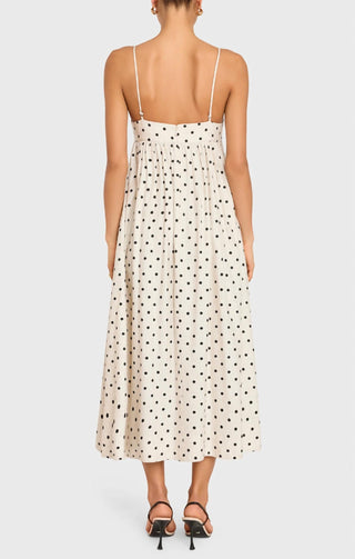 Amanda Uprichard - Vestido midi de bolinhas Wynwood