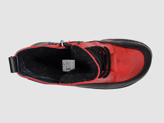 Kcr Group - Botas femininas originais de couro com forro de lã e zíper