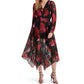 Steve Madden - Floral-print Pleated Midi Dress