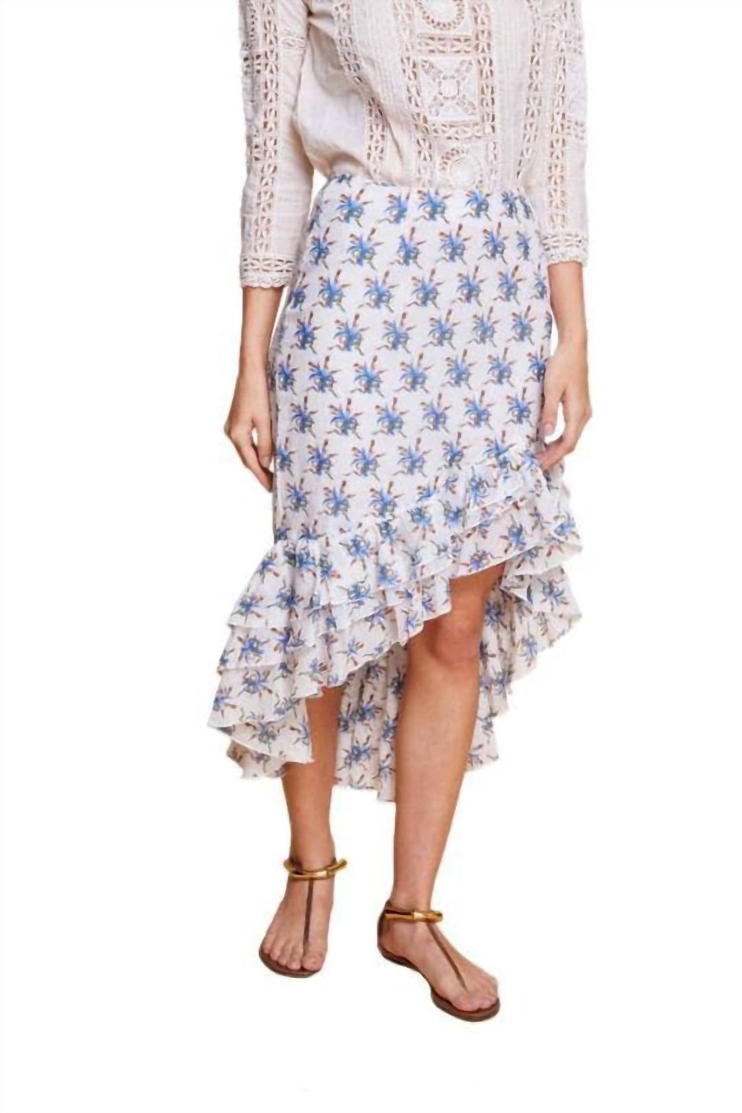 Guadalupe Design - Saia Midi Azure