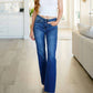 Judy Blue - Mid Rise Raw Hem Bootcut Jeans