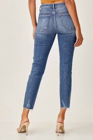 Risen - Button Fly Relaxed Fit Skinny Jeans