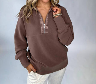 Varley - Blusa Lismore com zíper e meio zíper
