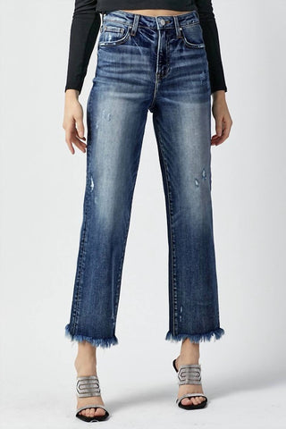 Risen - Calça Jeans Reta de Cintura Alta