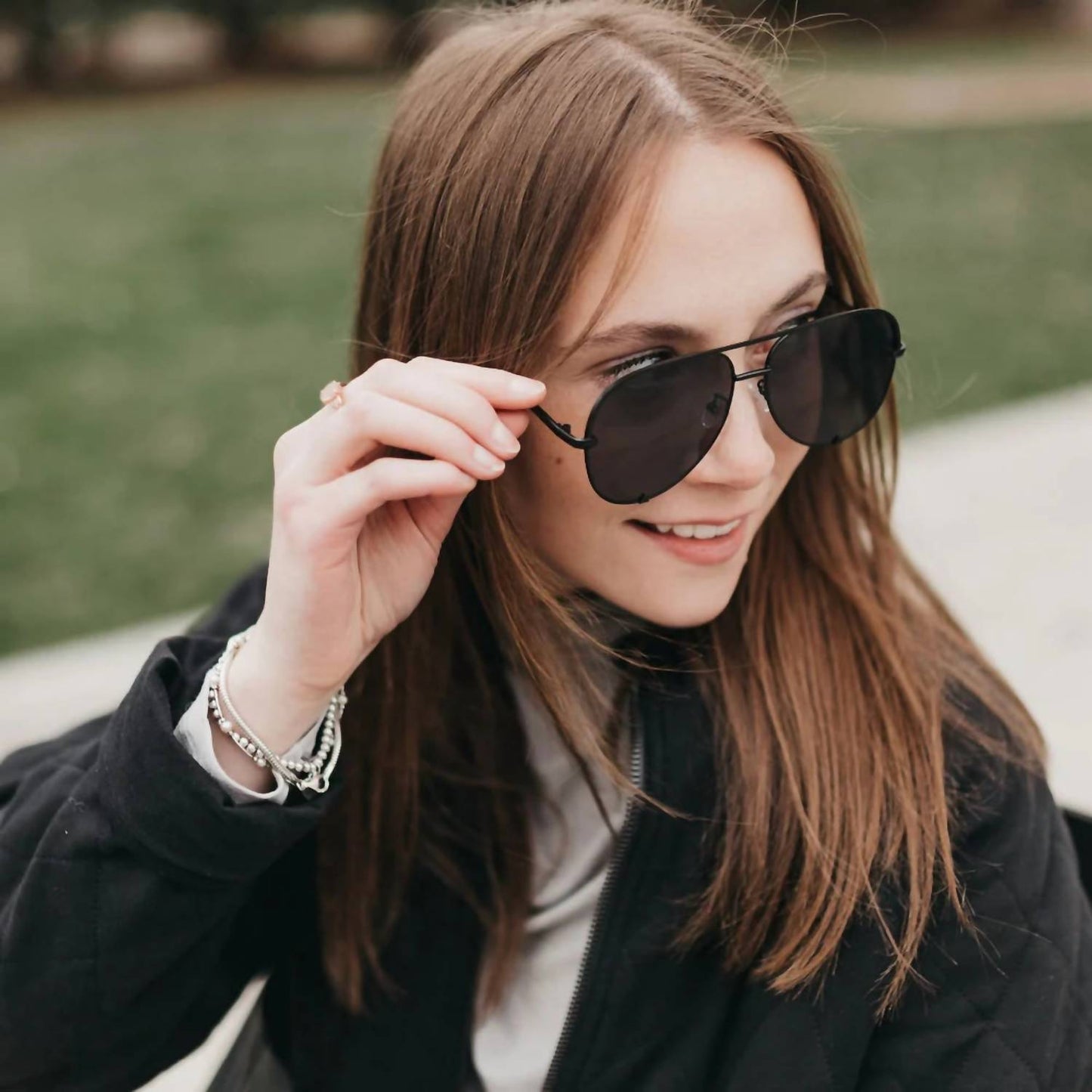 Pretty Simple - Alexa Aviator Frame Sunglasses