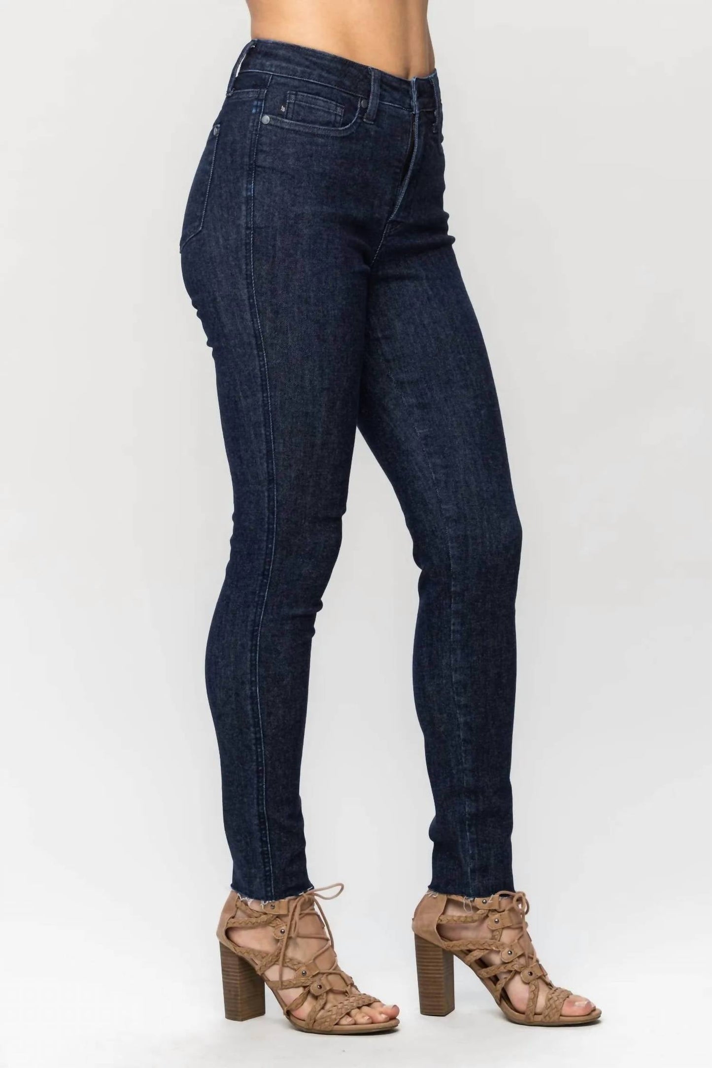 Judy Blue - Tummy Control Raw Hem Skinny Jean