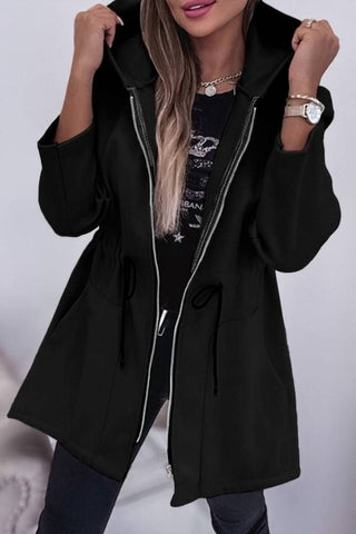 Ontinva - Women's Alaina Hooded Drawstring Waist Jacket