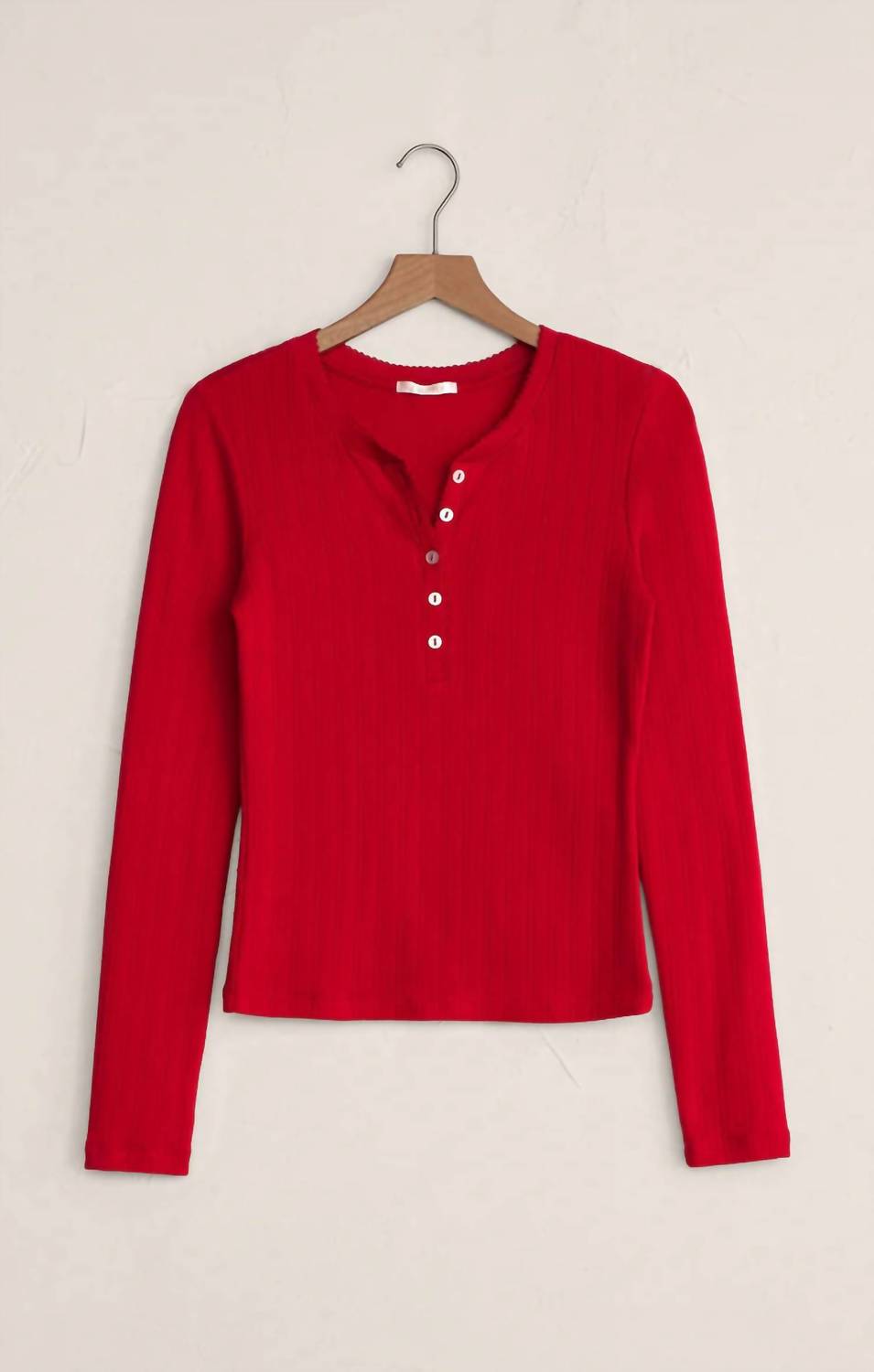 Z Supply - Holly Pointelle Long Sleeve Top