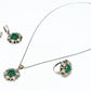Avenue Chic - Women's Emerald Flower Set