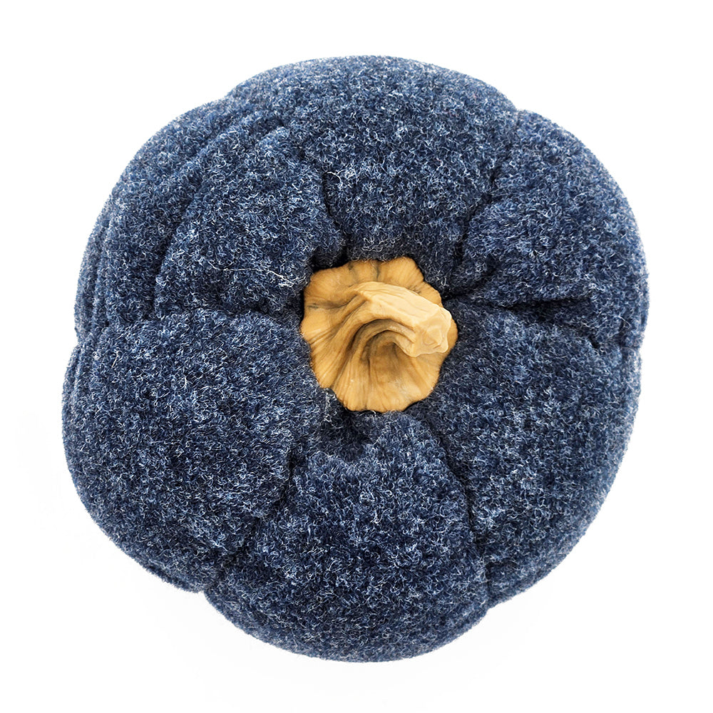 Set of 3 Plush Fabric Pumpkins in Brown