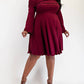 The Curve La - Plus Size Ribbed Knit Off Shoulder Knit Short Dress