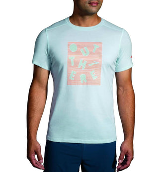 Brooks - Camiseta Masculina DISTANCE Manga Curta 2.0