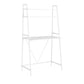 Computer Desk for Home Office, Laptop & Storage Shelves - White