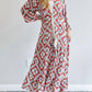Davi & Dani - Printed Long Sleeve Loose Kimono