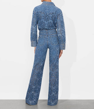 Alice + Olivia - Finely Cropped Oversized Shirt