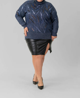 -Bl^Nk- - BLUSA JENIKA KITTED - Tamanho grande