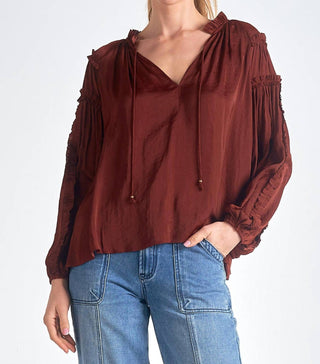 Elan - Blusa de tijolo mesclado