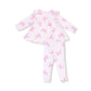 Angel Dear - Girl's Pretty Bows Ruffle Top & Ribbed Legging Set