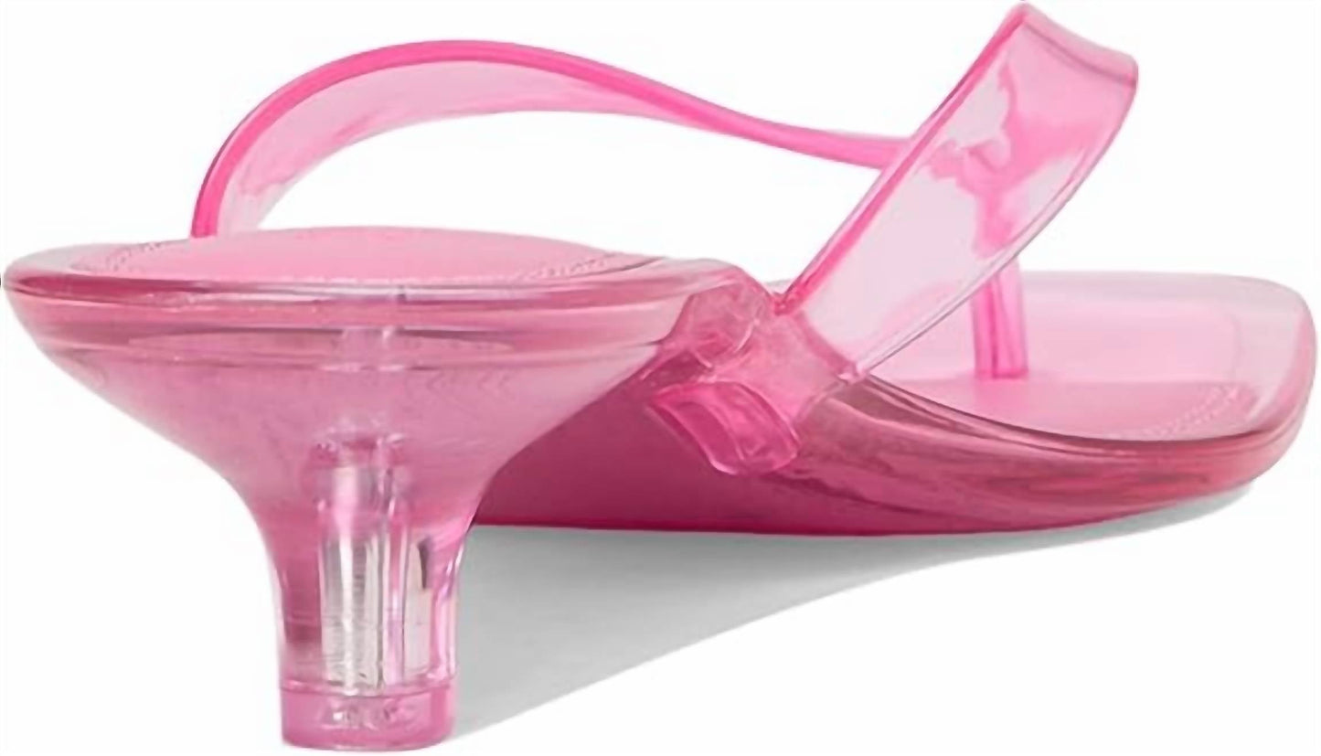 Steve Madden - Women's Tracie Y2k Jelly Thong Kitten Heel Sandal
