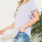 Acting Pro - Solid Ruffle Sleeve Top