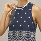 En Saison - Cropped Embroidered Tank Top