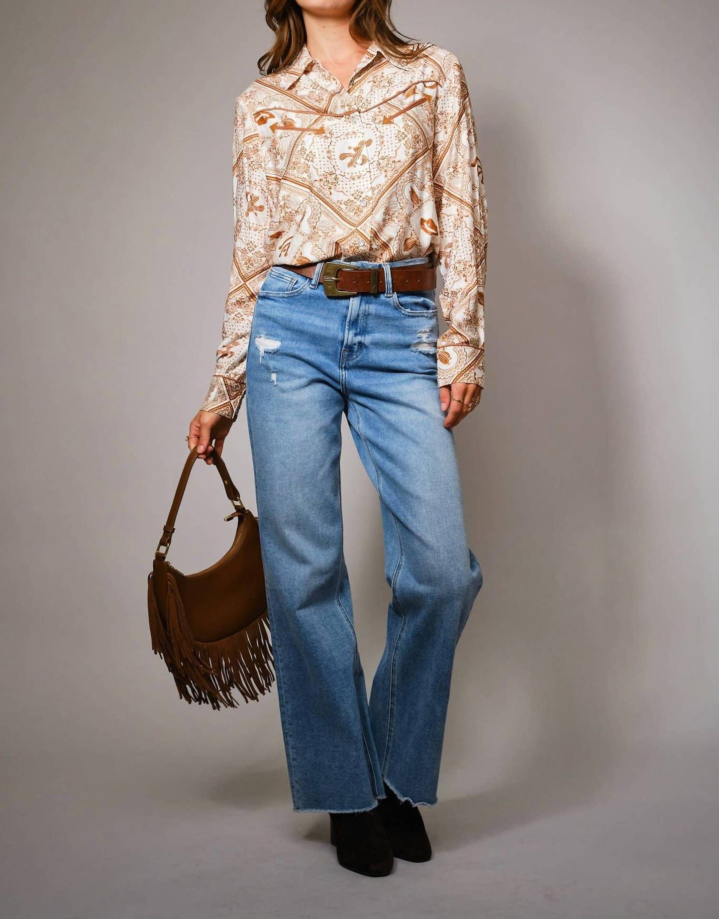Blue B - Western Button-up Shirt