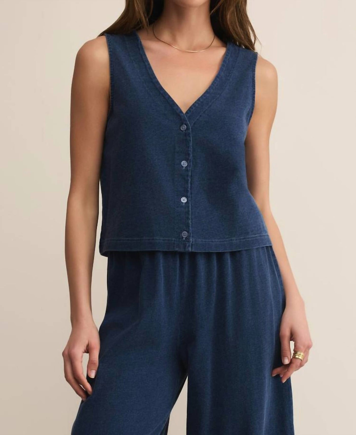 Z Supply - V-neck Jersey Denim Tank