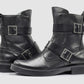 Kcr Group - Women's Mid Buckle Leather Boots