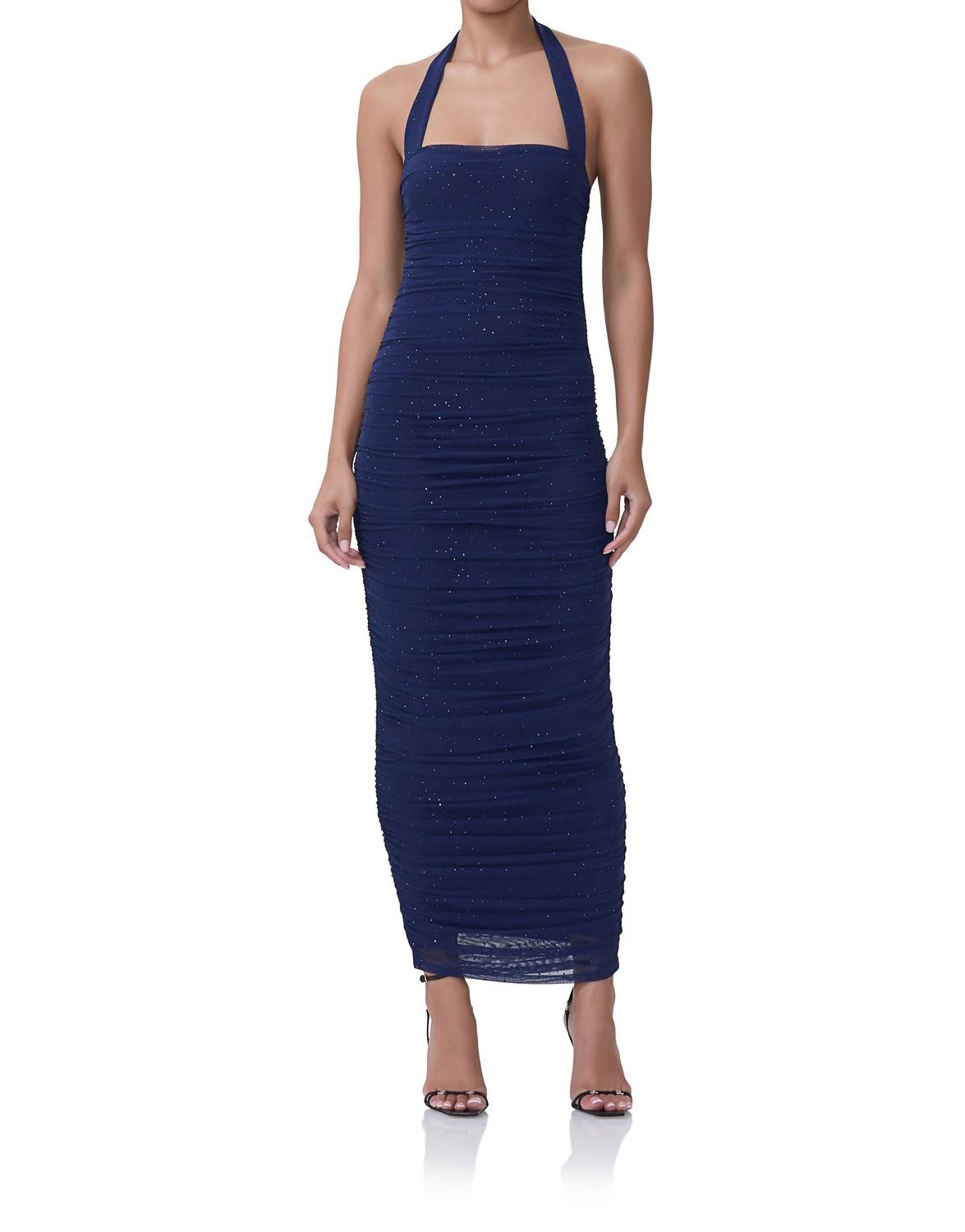 Afrm - Ruched Sparkle Dress