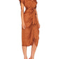 Steve Madden - SATIN TIE WAIST MIDI DRESS