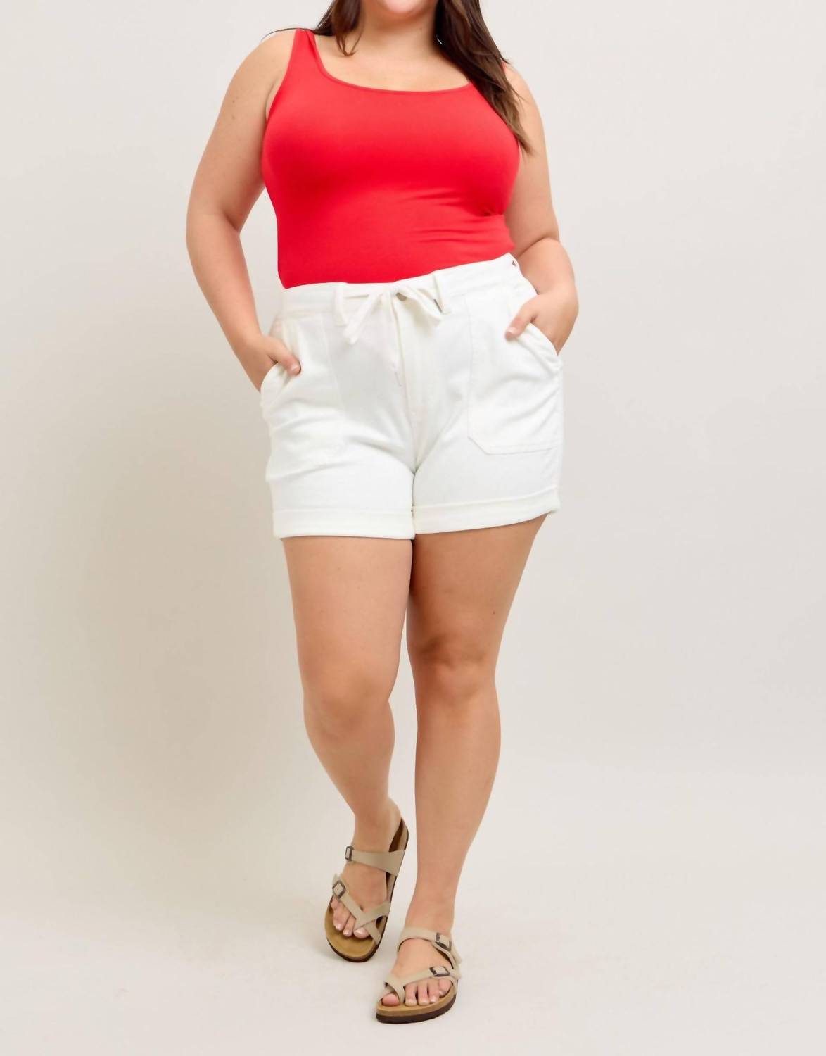 Judy Blue - High Waist Cuffed Jogger Denim Short