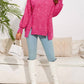 Shiying Fashion - Acid Wash Relaxed Fit Seamed Pullover Sweatshirt with Slits