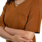 On This Day - Crinkle Cotton Relaxed V-neck Top