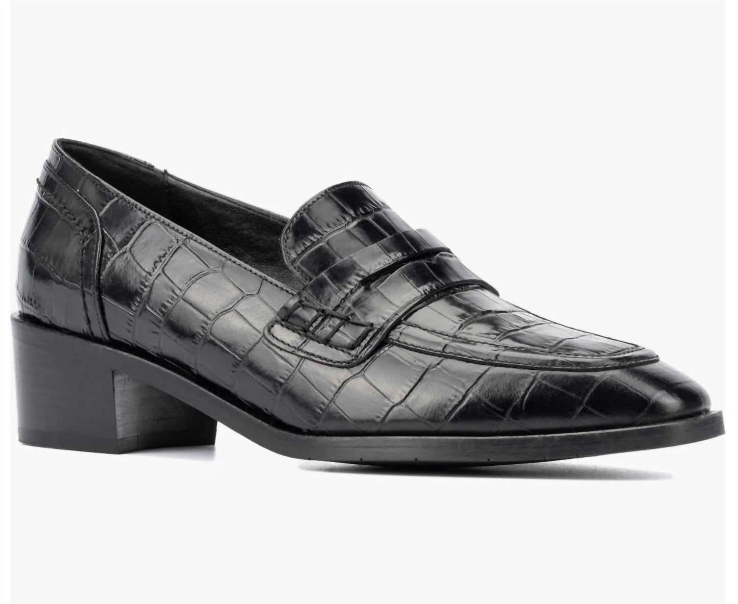 Aquatalia - Women's Riya Croc Embossed Penny Loafer
