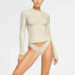 Skims - Cotton Jersey Long Sleeve T-shirt Women’s S Color Bone Stretch Tee