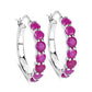 2.80 Carat Genuine Ruby .925 Sterling Silver Earrings
