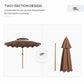 Outsunny 9' Patio Umbrella with Push Button Tilt and Crank
