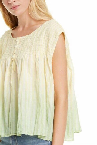 Free People - Blusa de botões e mangas curtas