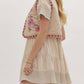 Entro - CORDUROY FLORAL EMBROIDERED VEST