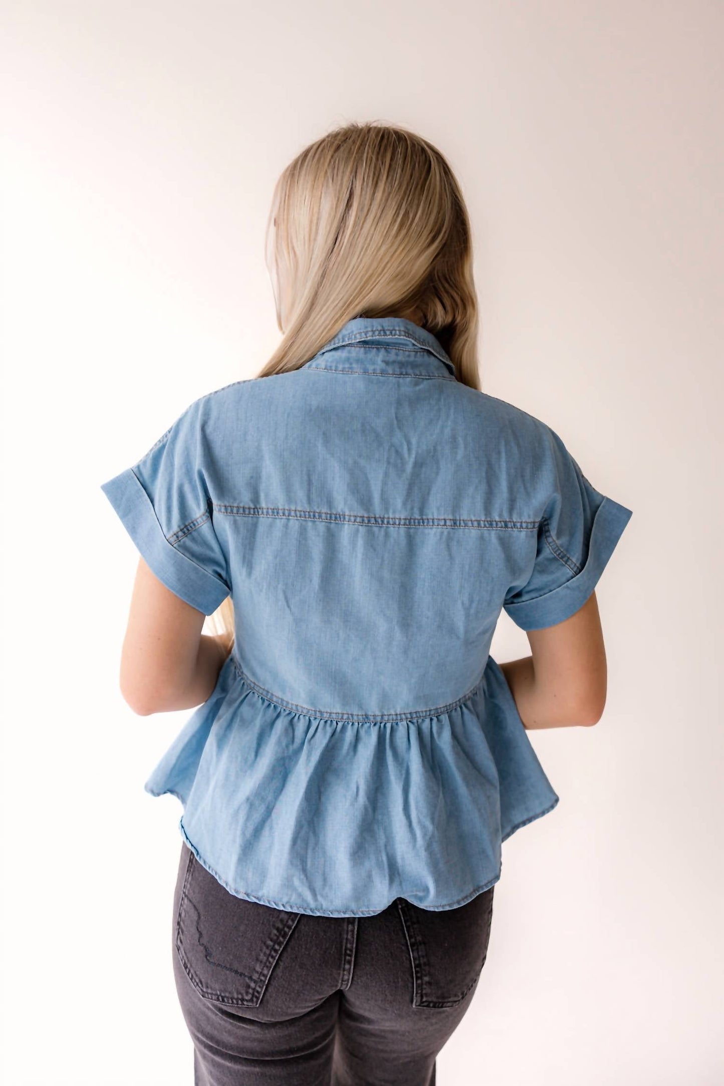 In February - Jenny Button Down Babydoll Top