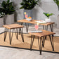 Zion Outdoor Industrial Iron And Coffee Table - Teak