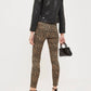 Topshop - Jamie Leopard Print Satin Skinny High Rise Jeans