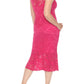 Joseph Ribkoff - Floral Lace Midi Trumpet Dress
