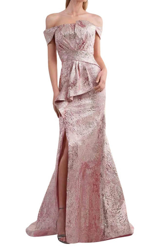 Janique - Drop Off Shoulder Mermaid Gown