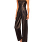 Susana Monaco - Faux Leather Squareneck Tank Jumpsuit