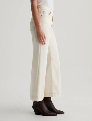 Ag Jeans - Saige Calça Jeans Curta de Cintura Alta e Perna Larga