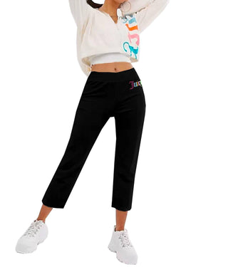 Juicy Couture - Calça Jogger Crop Juicy Micro Terry Gótica