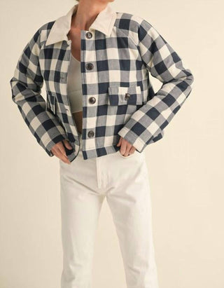 Mable - Gingham Plaid Jacket