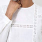 Apricot - Lace Panel Embroidered Top