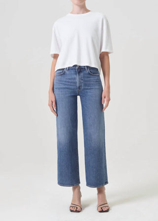 Agolde - Calça Jeans Crop Harper de Cintura Alta e Perna Larga